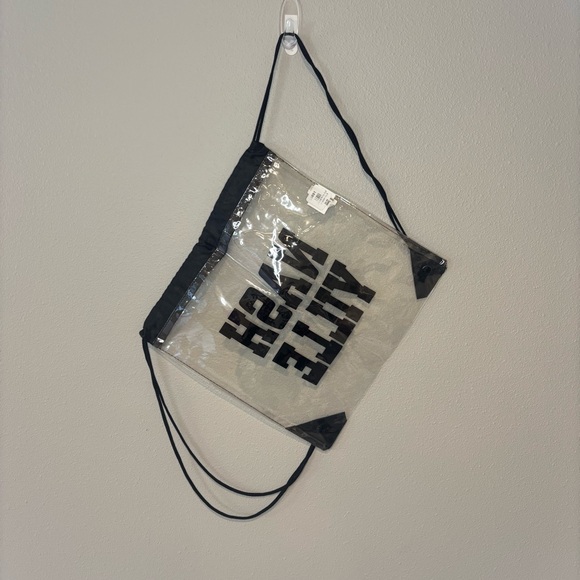 NASHVILLE Clear and Black Drawstring Bag NWT - Picture 10 of 10